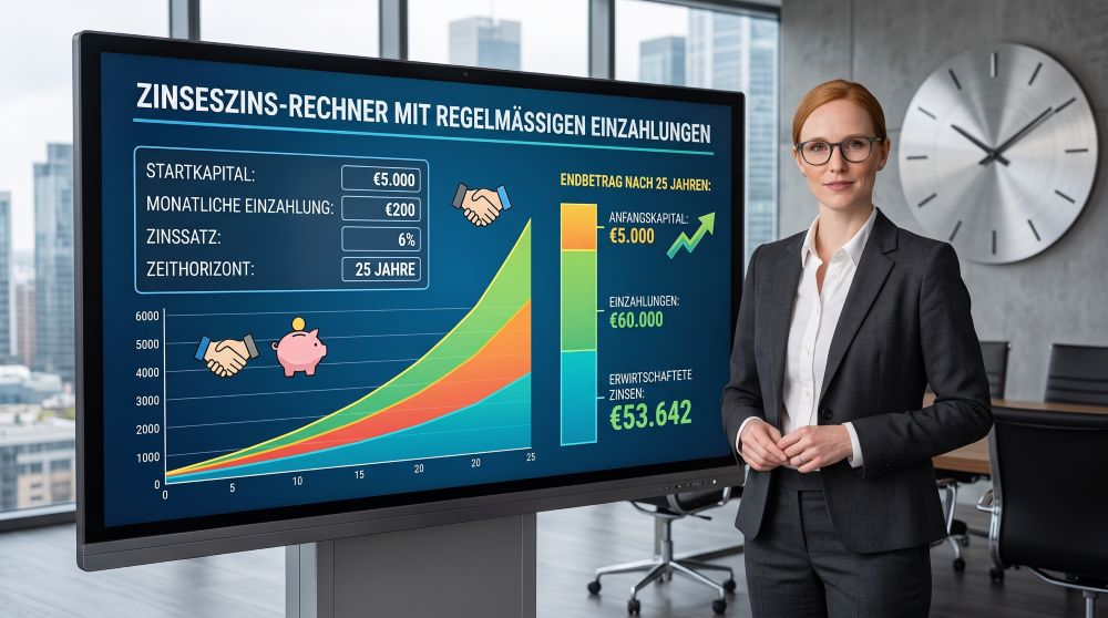 Zinseszinsrechner mit Marie-Luise
